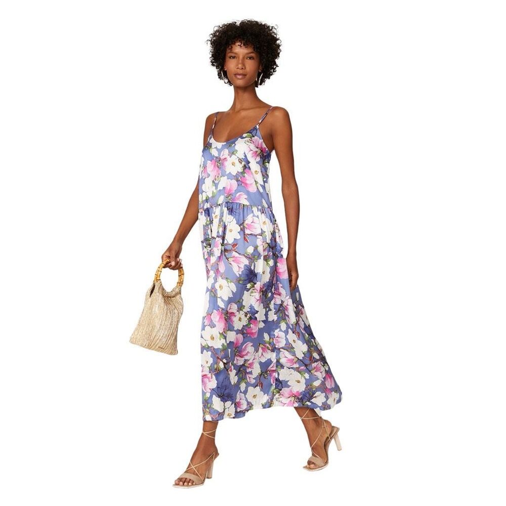 Giovanna Nicolai Floral Drop Waist Maxi Dress - Size 40 (US 4-6)